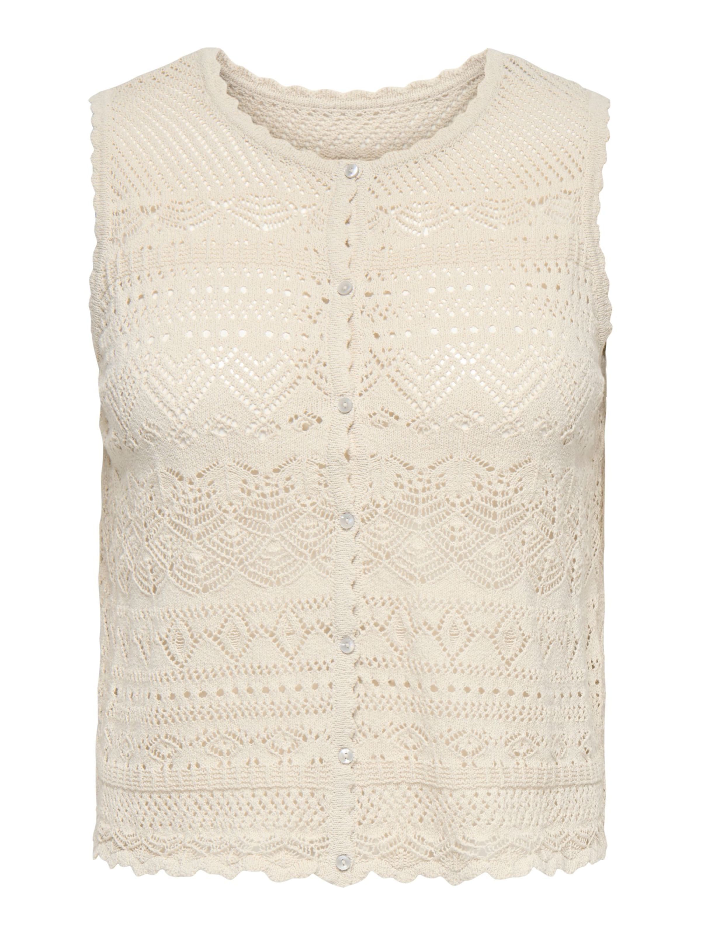 ONLY Carmakoma Knitted Top 'CARLUZA' in Beige: front