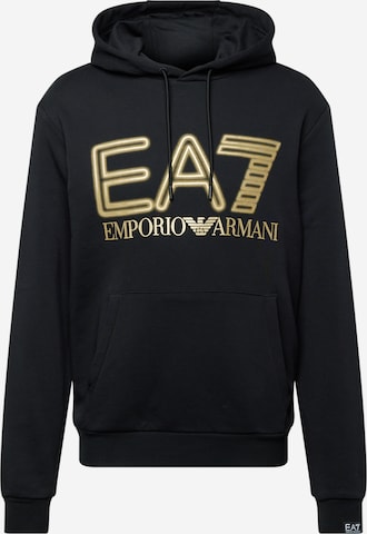 EA7 Emporio Armani Sweatshirt in Zwart: voorkant