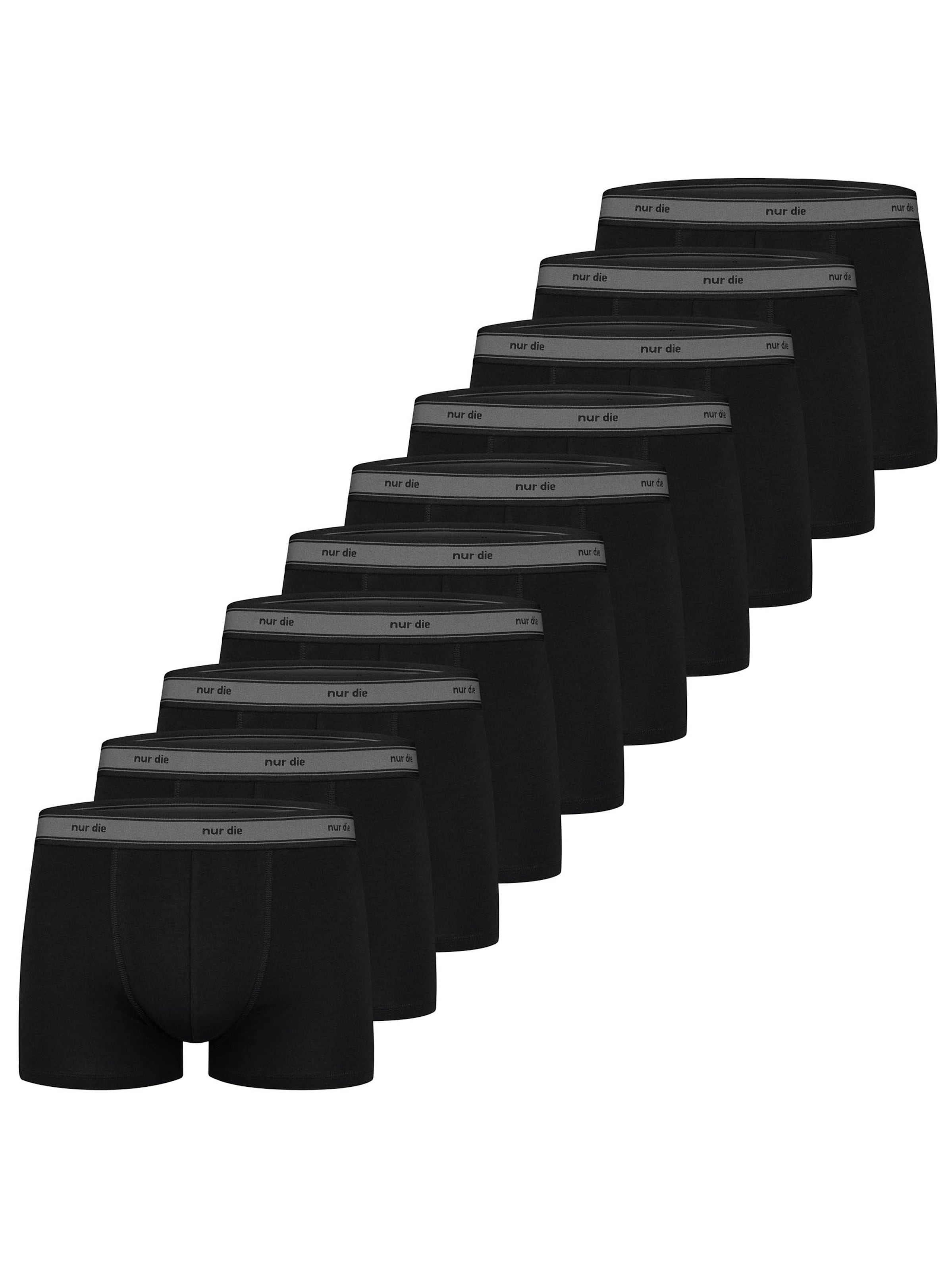 Nur Die Boxer shorts ' Organic Cotton Retroshorts ' in Black: front