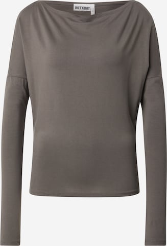 WEEKDAY Тениска 'Johanna' в сиво: отпред