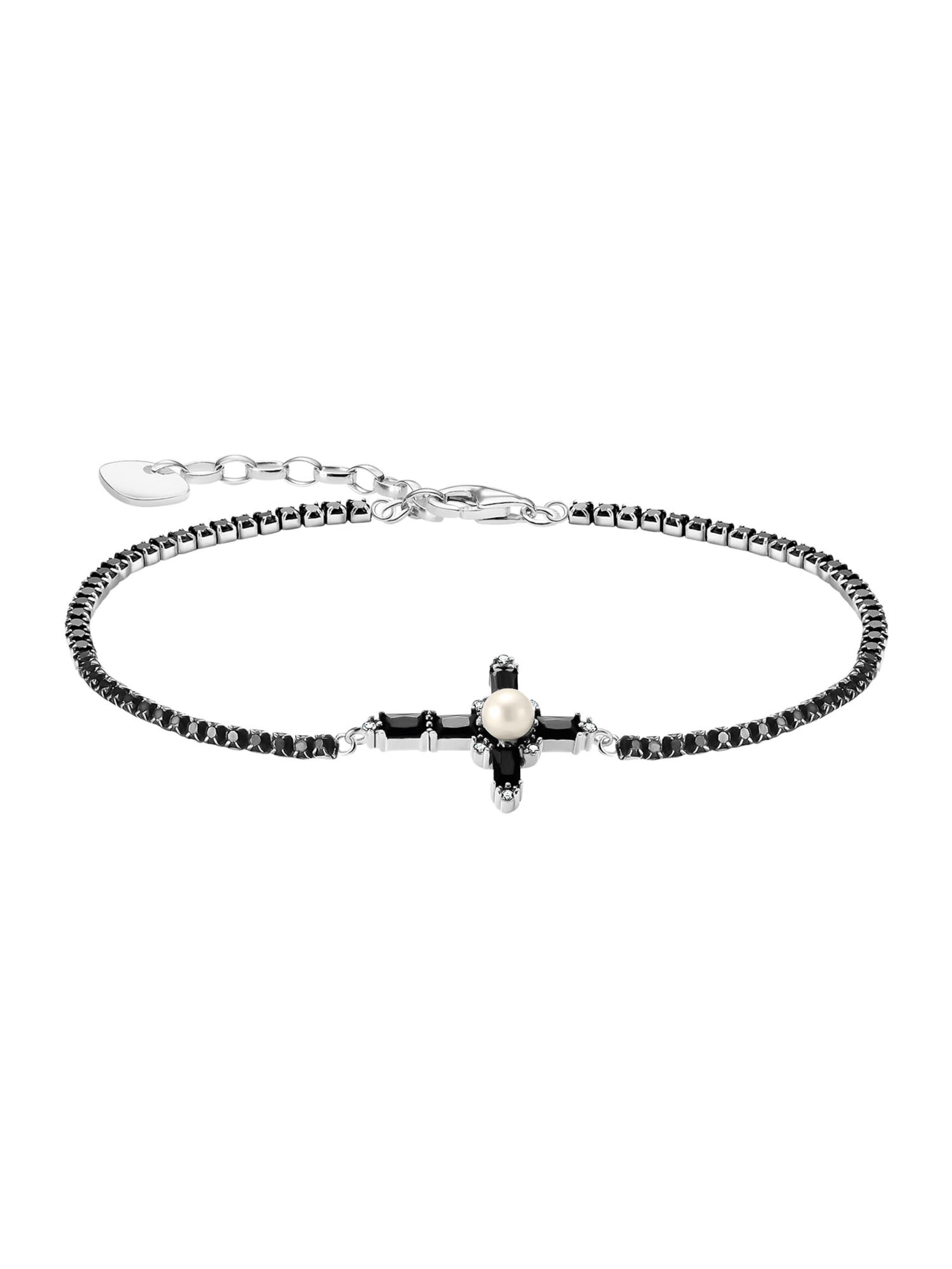 Thomas Sabo Armband 'Romance' in 19 in schwarz / silber, Produktansicht