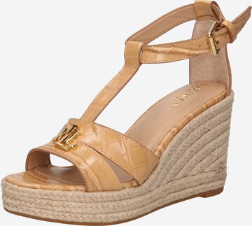 Lauren Ralph Lauren Strap Sandals in Brown: front