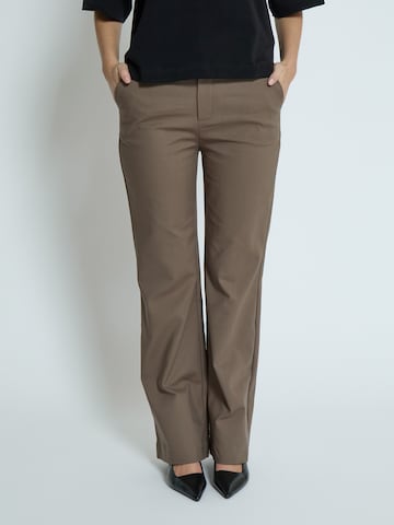 Peppercorn Flared Pants 'Pernille' in Brown: front