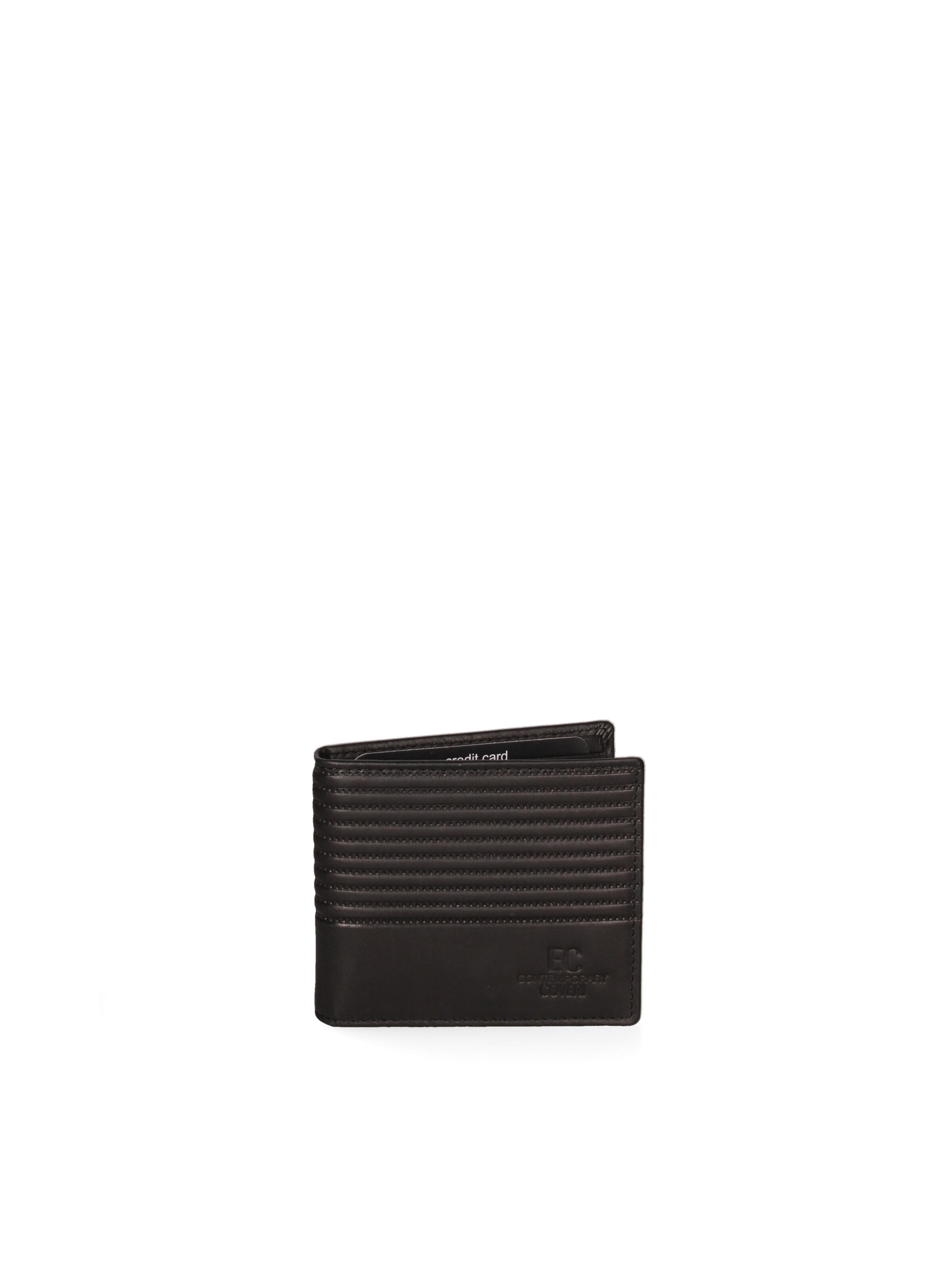 Portamonete 'Portafoglio Uomo Vera Pelle con Tasche Portacarte - EC Contemporary Coveri' di EC Contemporary COVERI in nero: frontale