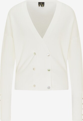 DreiMaster Klassik Knit Cardigan in White: front