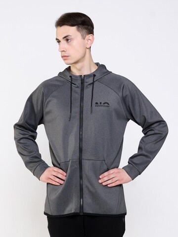 Giacca sportiva 'Core Zipup Hoodie' di neverover in grigio: frontale