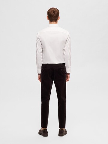 SELECTED HOMME Slimfit Broek in Bruin