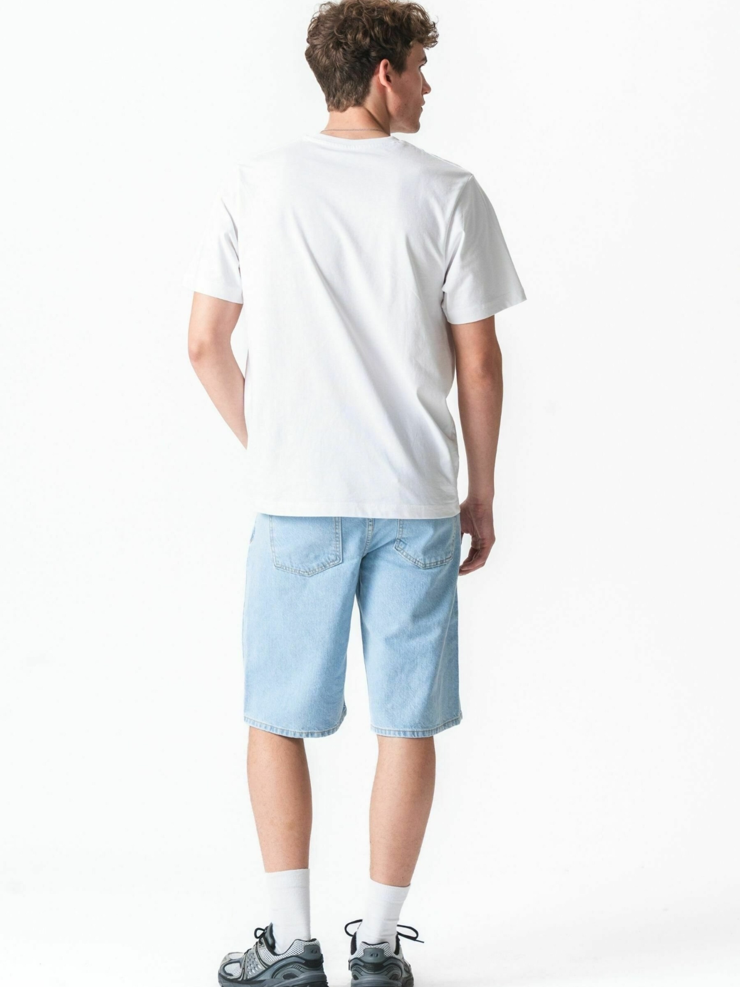 Regular Pantalon ' Denim shorts ' TEESHOPPEN en bleu