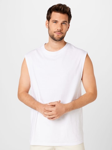 WEEKDAY Тениска 'BEN' в бяло: отпред