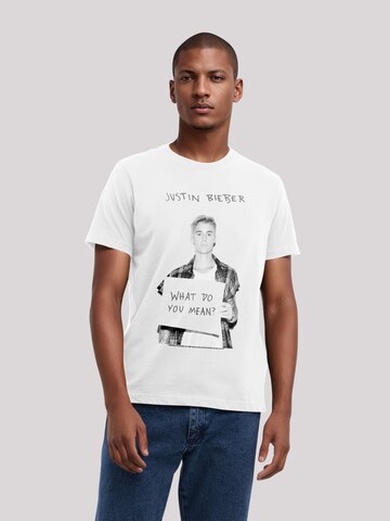 F4NT4STIC Shirt ' Justin Bieber Iconic' in White: front