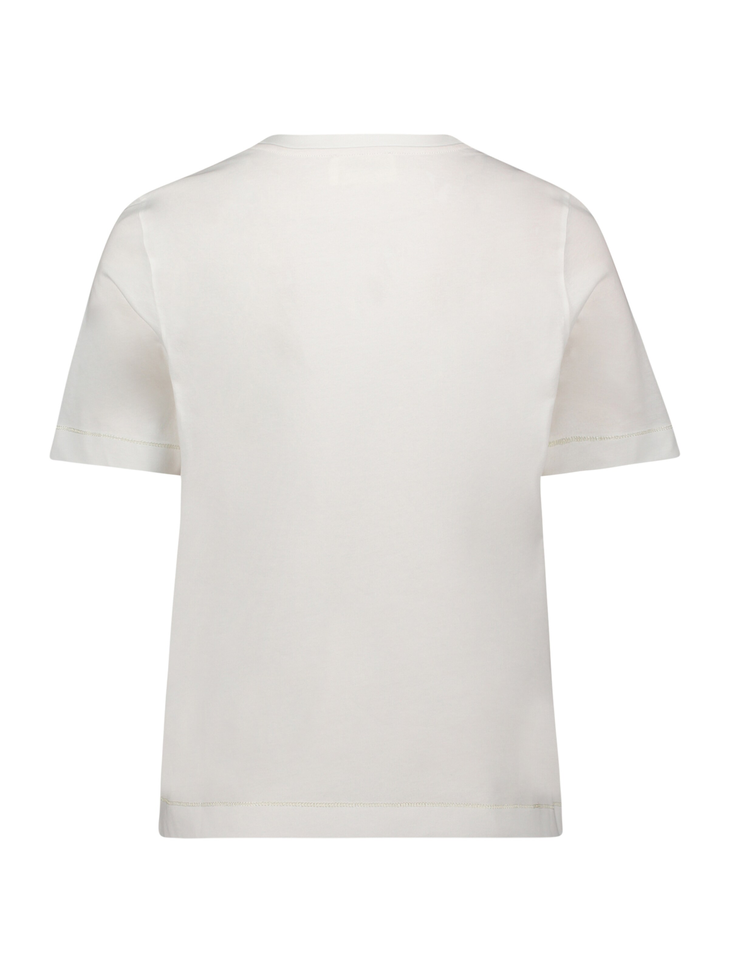 Cartoon Halbarm-Shirt mit Rundhalsausschnitt in Weiß