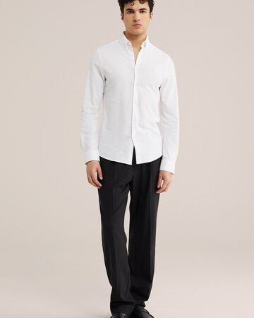 WE Fashion Slim fit Button Up Shirt in White