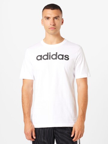 ADIDAS SPORTSWEAR Λειτουργικό μπλουζάκι 'Essentials' σε λευκό: μπροστά