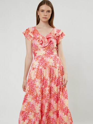 Rochie de la Influencer pe portocaliu