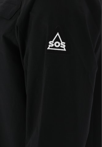 SOS Regular fit Athletic Button Up Shirt in Black