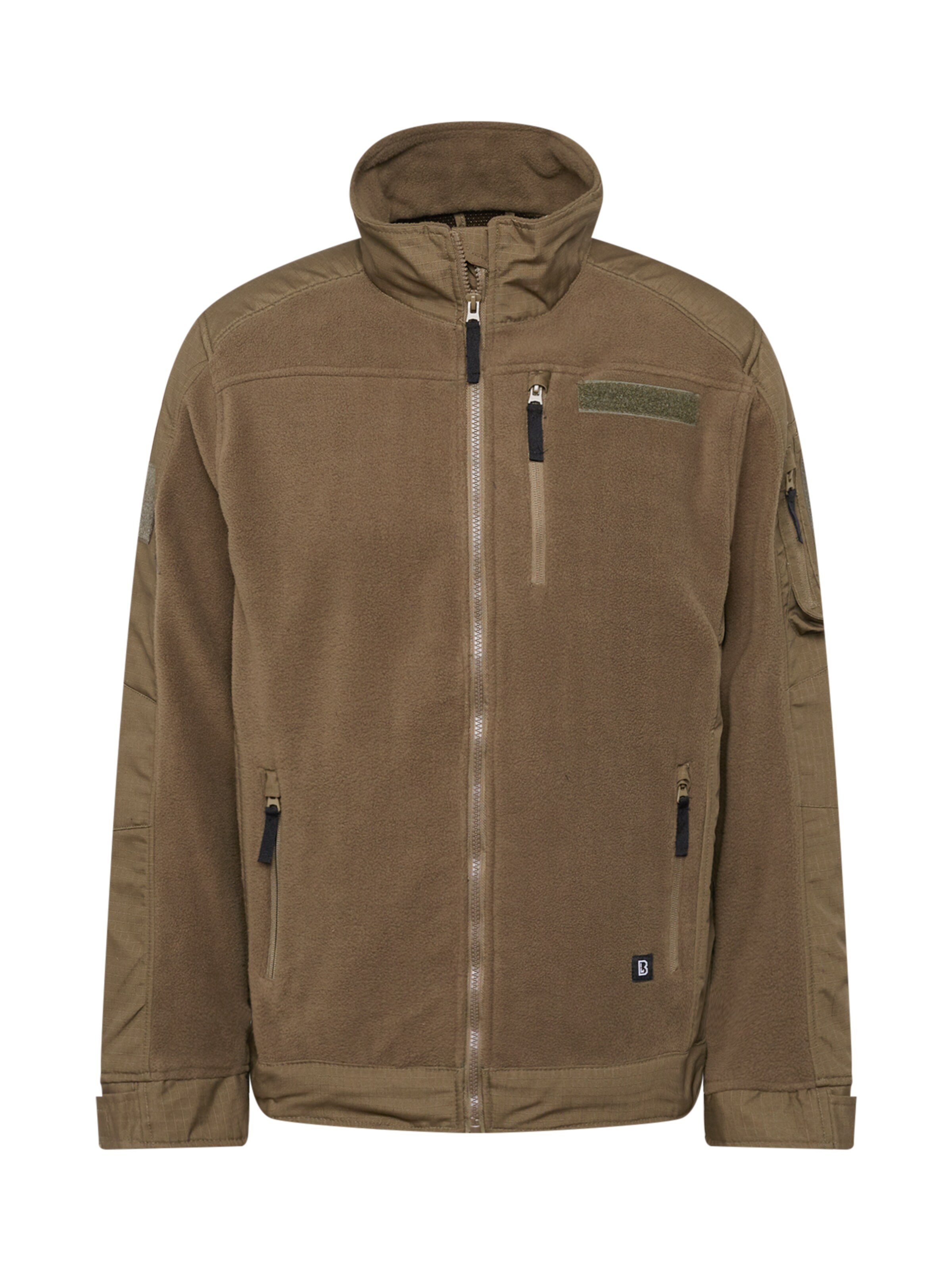 Brandit Fleece jacket in Green: front
