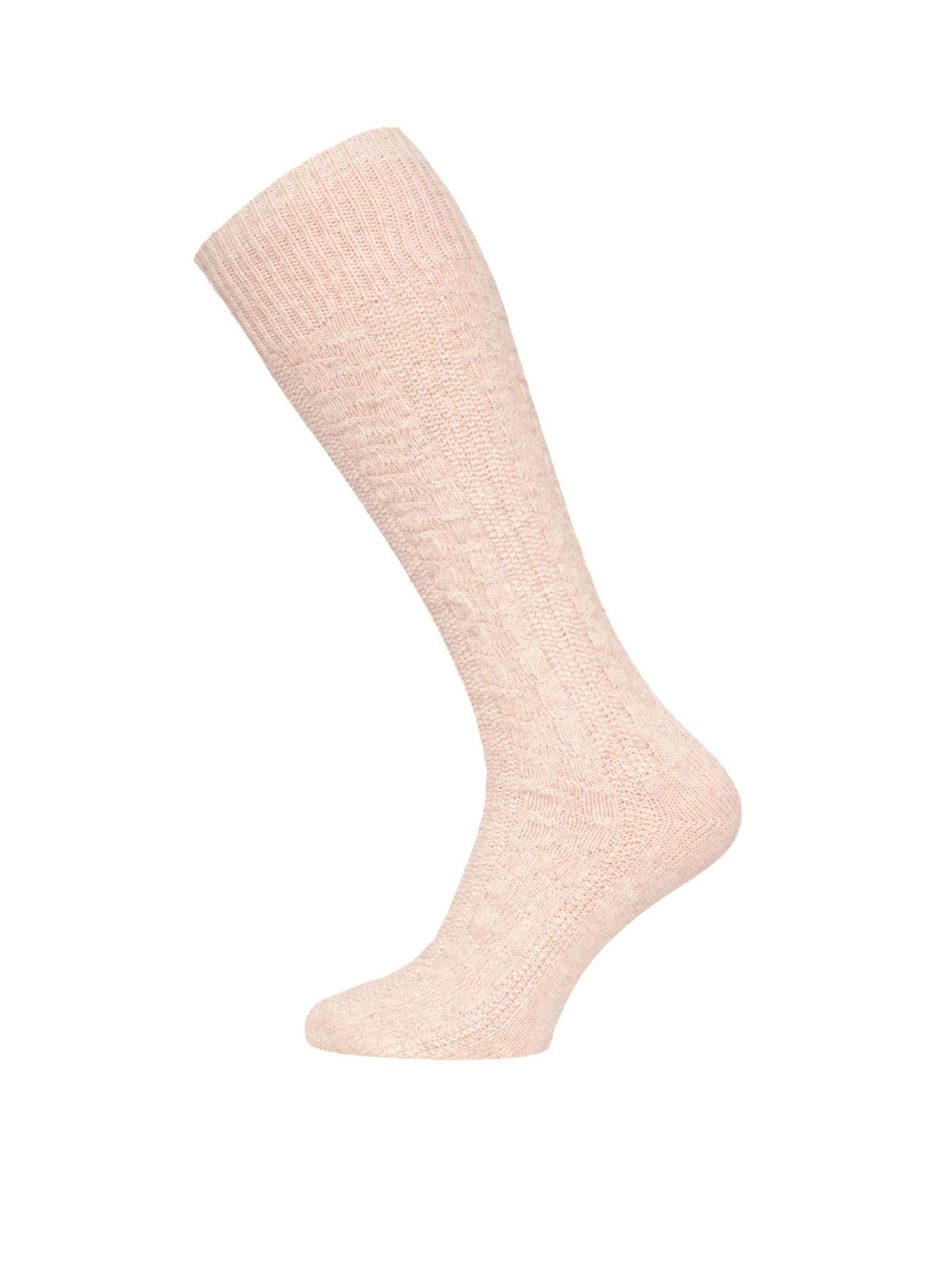 HomeOfSocks Knee High Socks 'HOSK702' in Beige: front