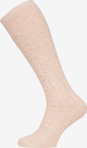 HomeOfSocks Knee High Socks 'HOSK702' in Beige: front