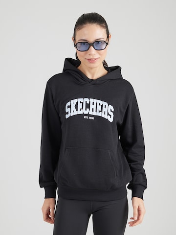 SKECHERS Суичър в черно: отпред