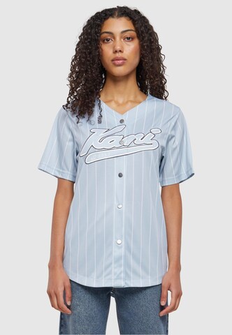 Camicia da donna 'Varsity' di Karl Kani in blu: frontale