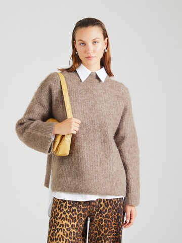 PIECES Pullover 'PCMALA' i brun: forside