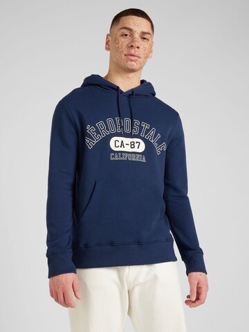 AÉROPOSTALE - Sweatshirt 'CALIFORNIA' em azul: frente