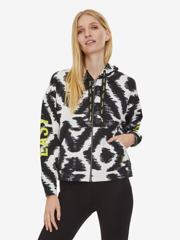 Betty Barclay Zip-Up Hoodie in Black: front