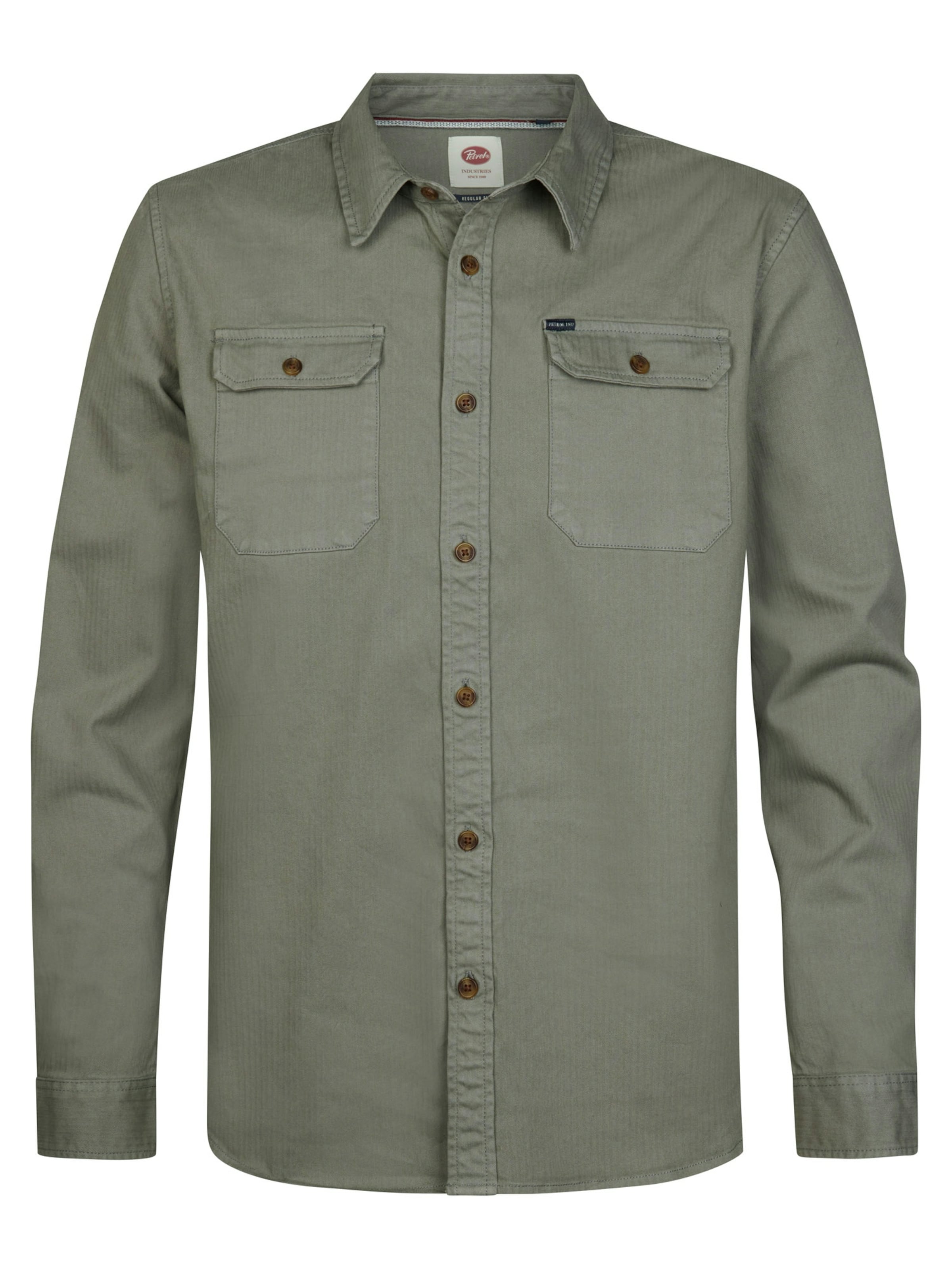 Chemise Petrol Industries en vert : devant