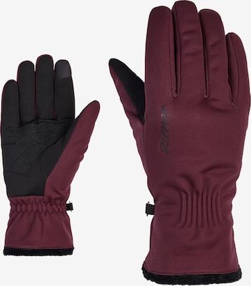 ZIENER Athletic Gloves 'IBRANA TOUCH' in Red: front