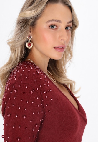 faina Knit dress in Red