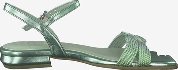 MARCO TOZZI Páskové sandály – zelená