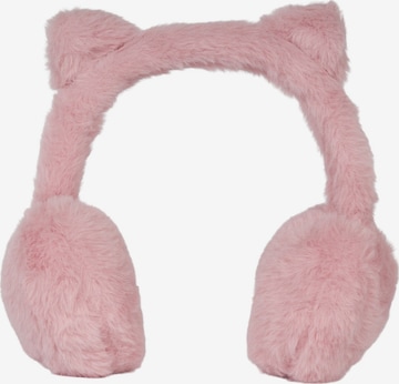 styleBREAKER Headband 'Plüsch Ohrenschützer mit Öhrchen' in Pink: front