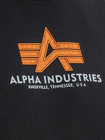 ALPHA INDUSTRIES Sweatshirt 'Basic Rubber'‌‌‌‌ in Schwarz