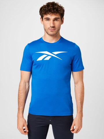 T-Shirt fonctionnel 'Vector' Reebok en bleu : devant