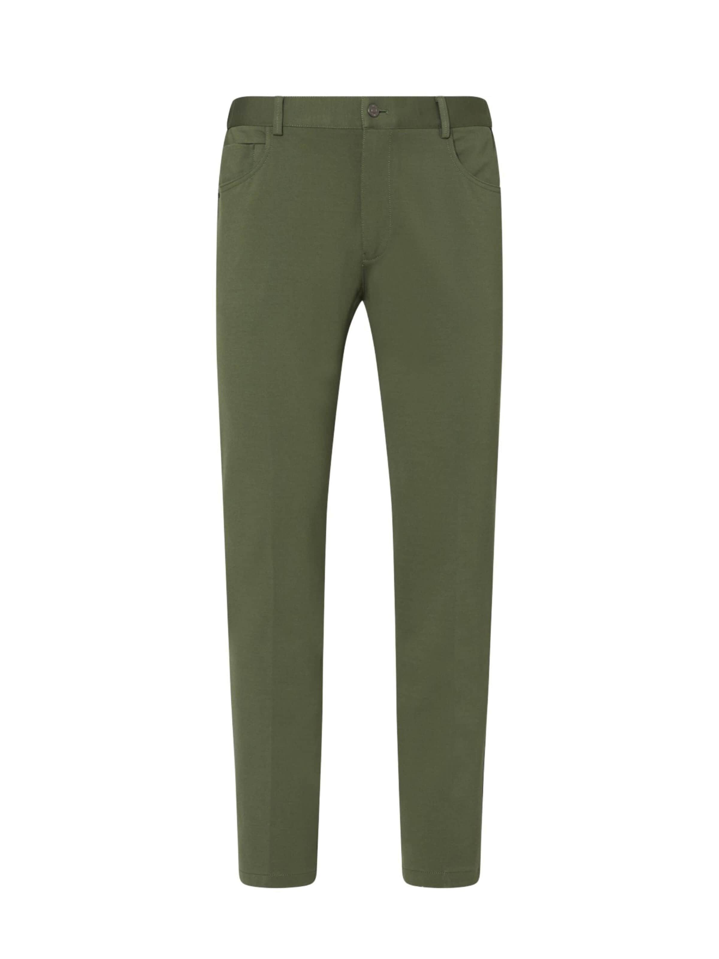 Liu Jo Slimfit Spodnie 'LIU JO UOMO PANTALONE JERSEY PANTALONE' w kolorze zielony: przód