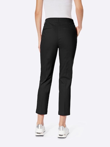 Regular Pantalon à plis heine en noir