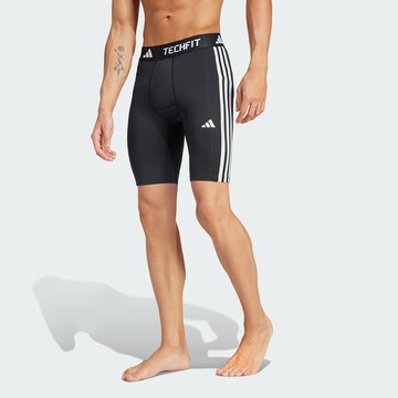 ADIDAS PERFORMANCE Skinny Sports trousers in Black: front