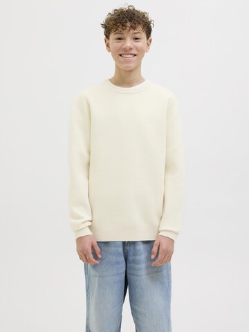 Pull-over Jack & Jones Junior en blanc : devant