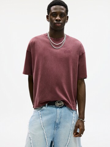 T-Shirt Pull&Bear en rouge : devant
