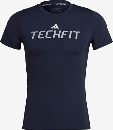 T-Shirt fonctionnel ADIDAS PERFORMANCE en bleu : devant