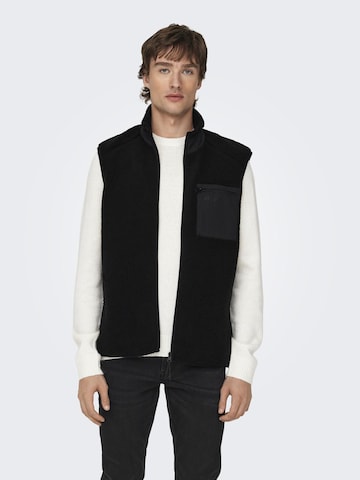 Only & Sons Vest 'Dallas' in Black: front
