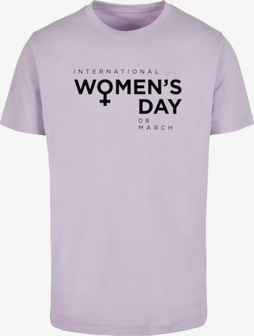 Merchcode Shirt 'WD - International Women's Day' in Lila: voorkant