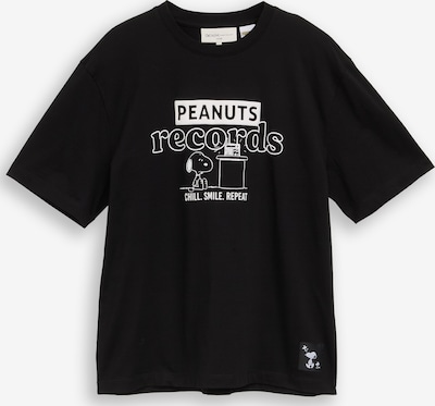 TOM TAILOR DENIM Paita 'Peanuts' koossa XS värissä musta / valkoinen, Tuotenäkymä