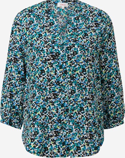 s.Oliver Blouse in Blue / Cyan blue / Black / natural white, Item view