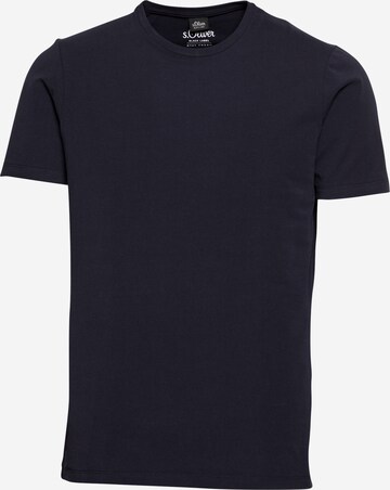 T-Shirt s.Oliver BLACK LABEL en bleu : devant