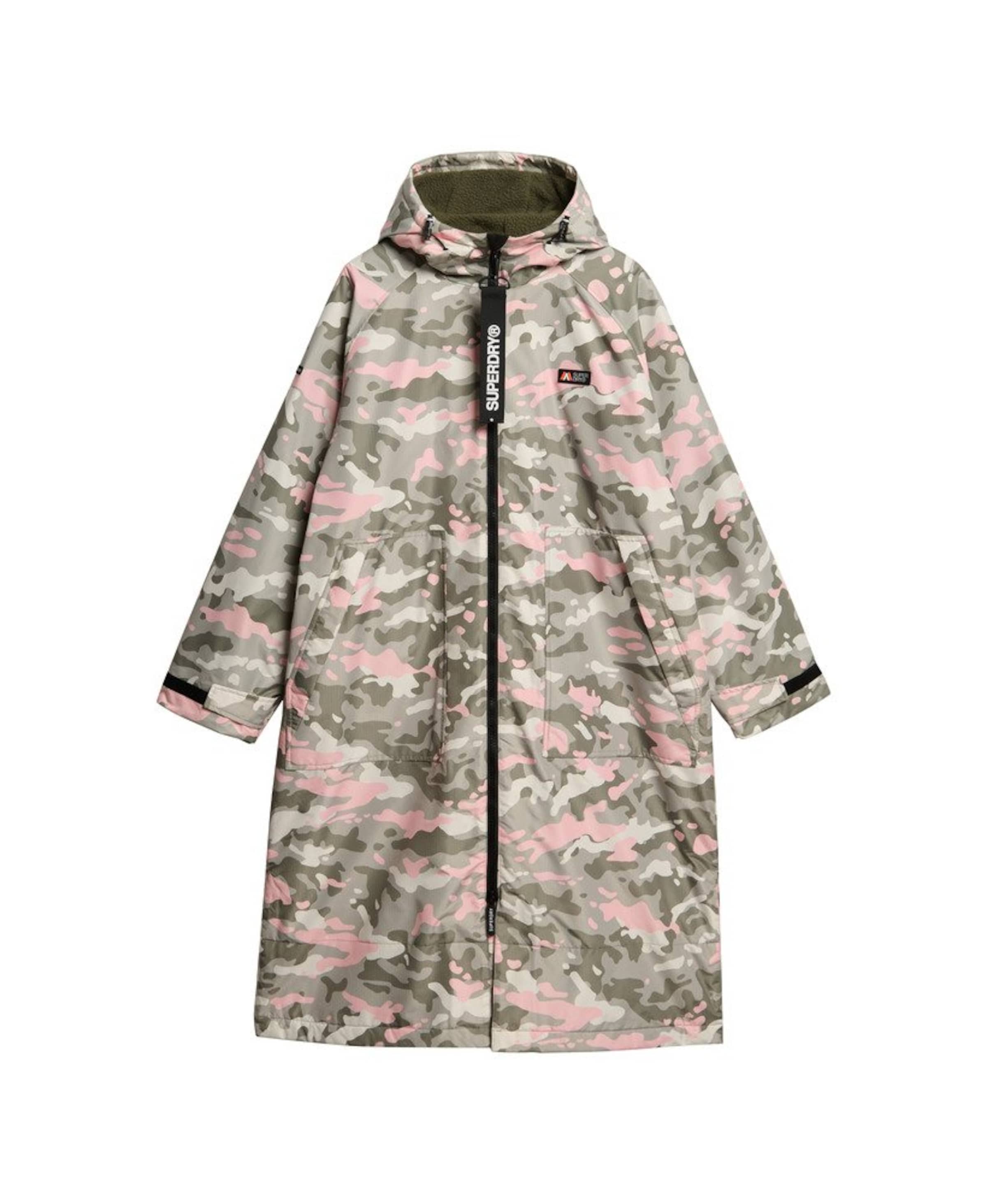Manteau mi-saison Superdry en rose : devant