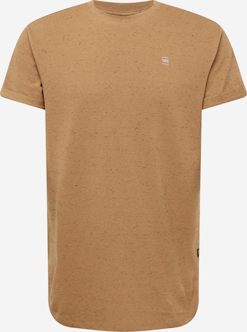 G-Star RAW T-shirt 'Lash' i brun: framsida
