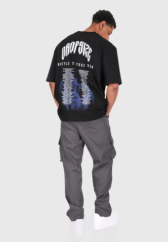 Dropsize Shirt 'World Tour' in Schwarz