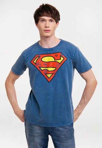 LOGOSHIRT T-Shirt 'Superman' in Blau: predná strana