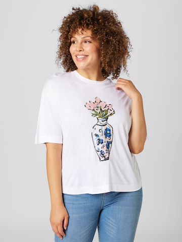 T-shirt 'Sissy' Guido Maria Kretschmer Curvy en blanc : devant